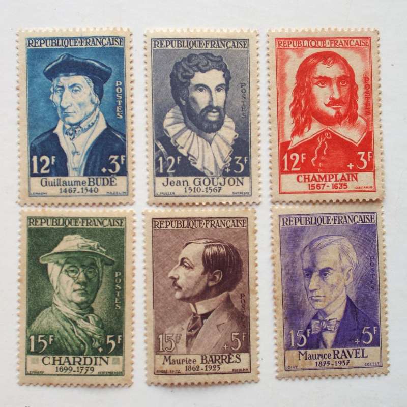 France - 1956 National Relief Fund - Full Set of Singles - Unused