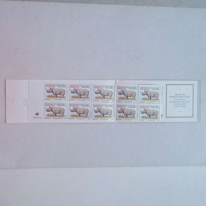 RSA - 1997 Rhino Booklet #27 - Block of 10 - Complete