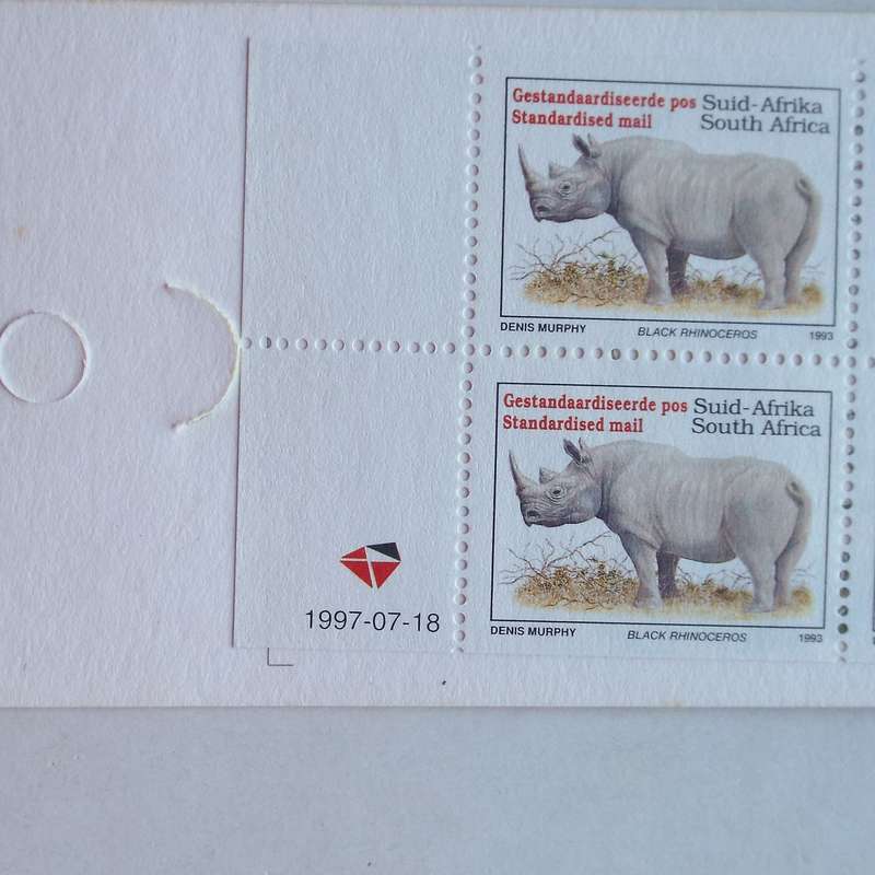 RSA - 1997 Rhino Booklet #27 - Block of 10 - Complete