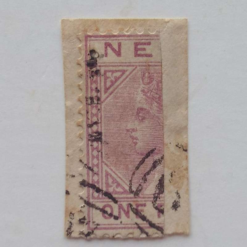 Nevis - 1879-90 Defin Issue - Half a 1d Lilac-mauve - "Bisected" Single on Piece