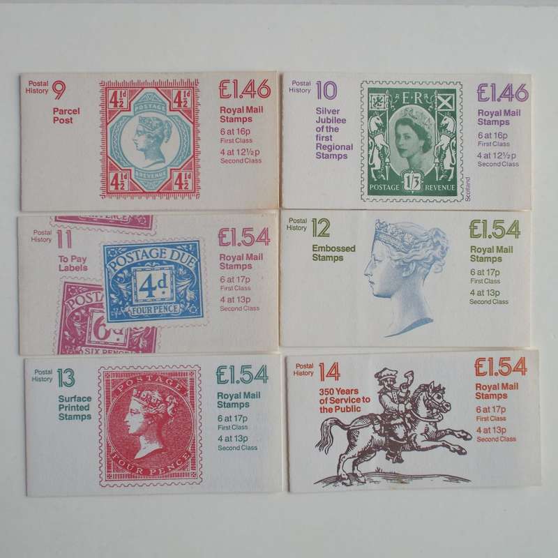 GB QEII - 1981 to 1985 "Postal History" Booklets - Full Set of 14 Booklets - Complete