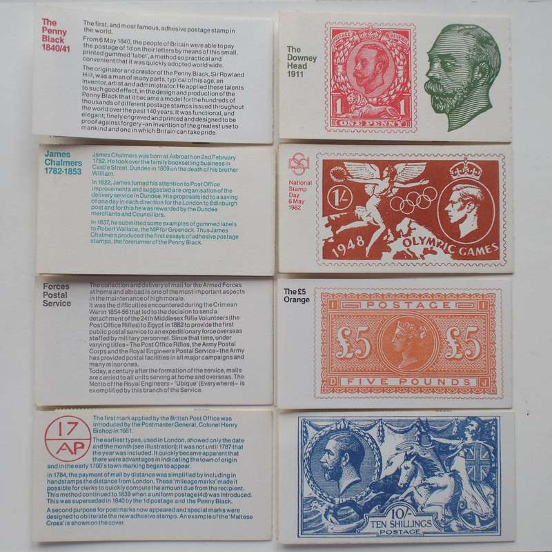 GB QEII - 1981 to 1985 "Postal History" Booklets - Full Set of 14 Booklets - Complete