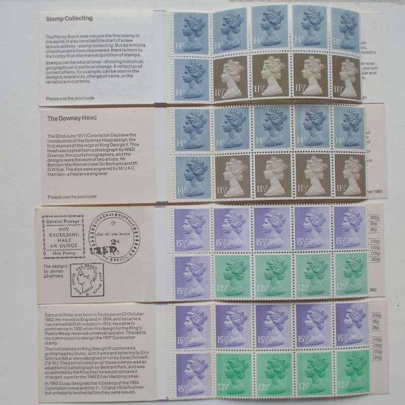 GB QEII - 1981 to 1985 "Postal History" Booklets - Full Set of 14 Booklets - Complete