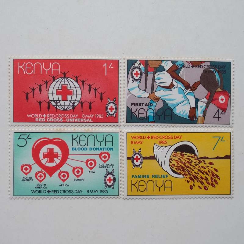 Kenya - 1985 World Red Cross Day - Full Set of Singles - Unused