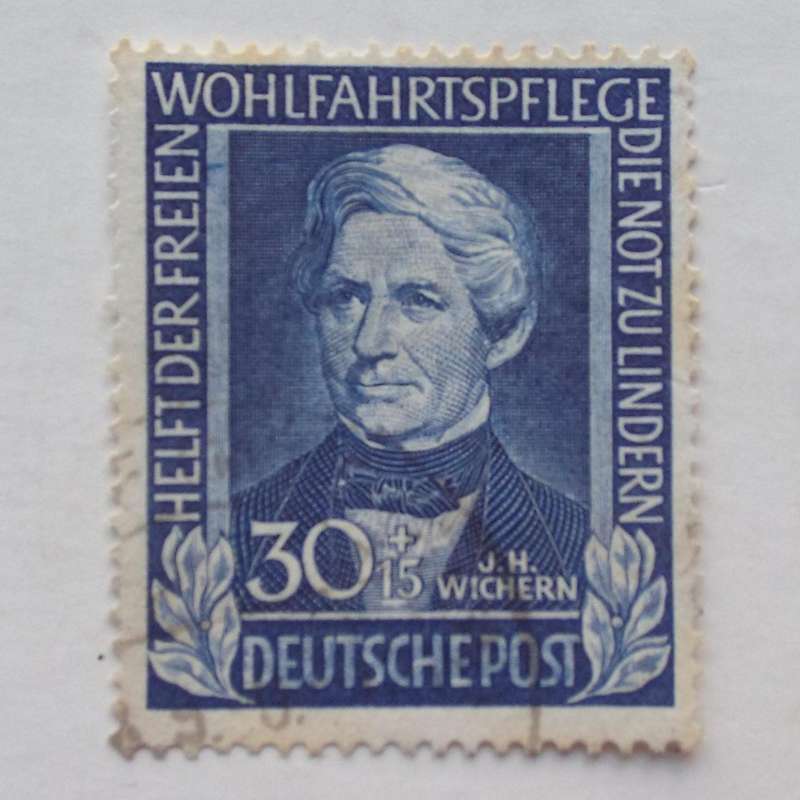 Germany - 1949 Refugees' Relief Fund - 30pf+15pf Blue (Top Value) - Single - Used