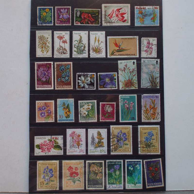 Thematics - Flowers - 34 stamps