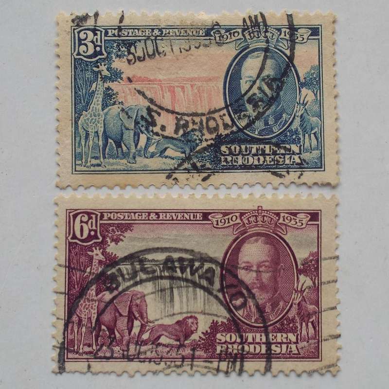 Southern Rhodesia - 1935 Silver Jubilee "KGV" - 3d & 6d - Singles - Fine Used