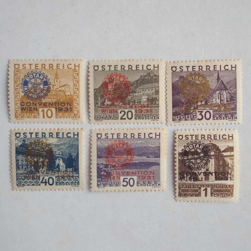 Austria - 1930 Rotary Congress, Vienna - Full Set of Singles - Unused