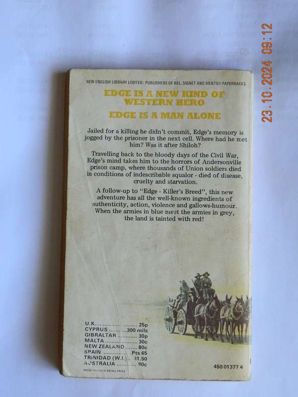 WESTERNS -  EDGE -  GEORGE G. GILMAN -  NO. 6  -  THE BLUE, THE GREY AND THE RED