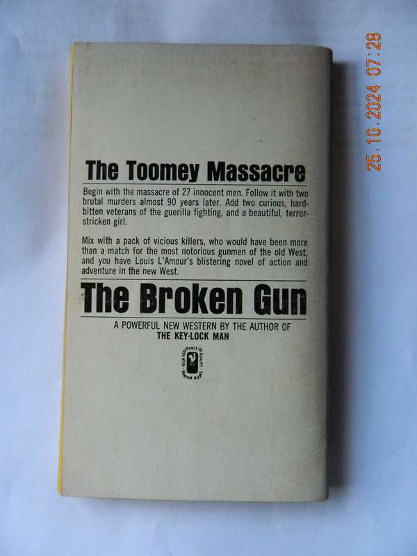 WESTERNS -  LOUIS L'AMOUR -  THE BROKEN GUN