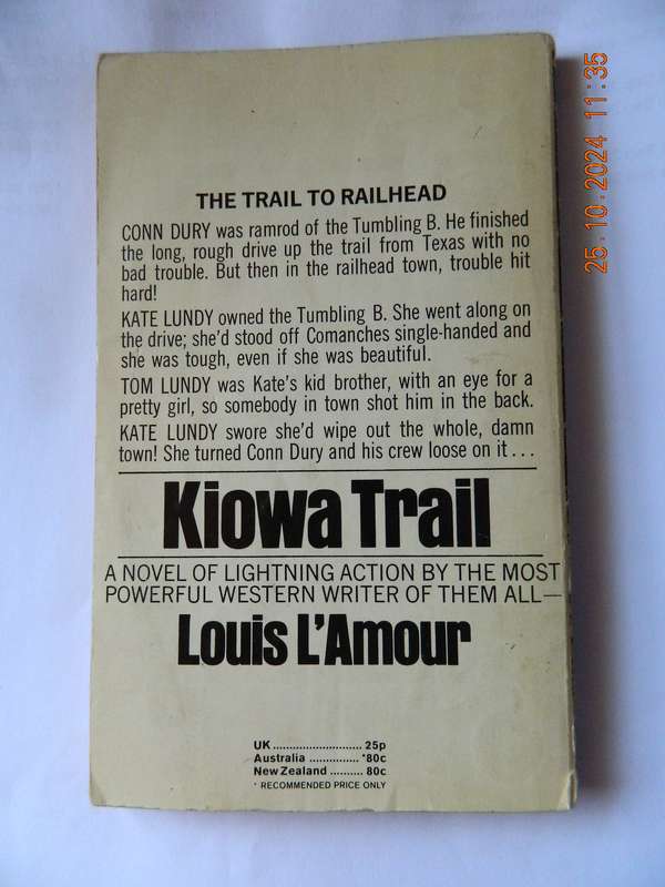 WESTERNS -  LOUIS L'AMOUR -  KIOWA TRAIL