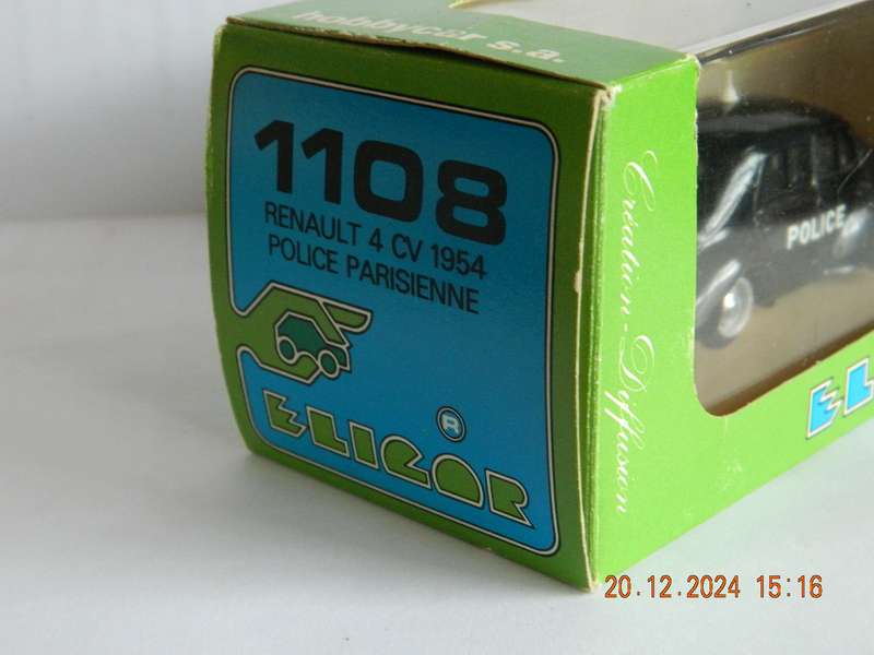 ELIGOR  -  1108 -  RENAULT 4 CV 1954 - POLICE PARISIENNE