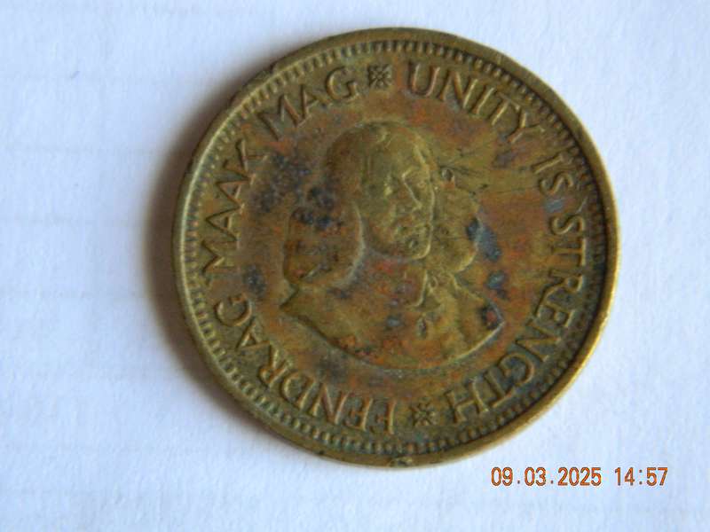 REPUBLIC OF SOUTH AFRICA.     1/2  CENT COIN  -  1961