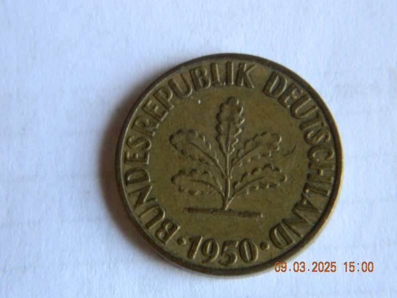 BUNDESREPUBLIK  DEUTSCHLAND  -    10  PFENNIG   -  1950