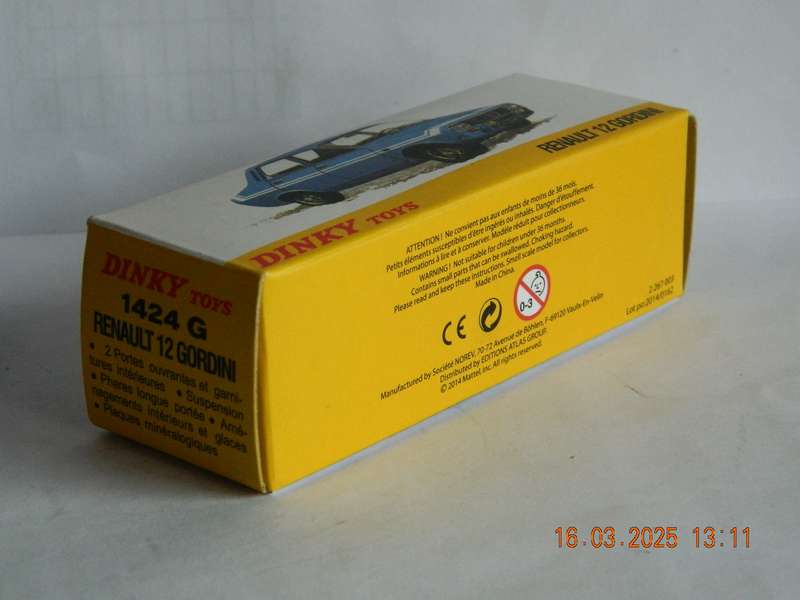 DEAGOSTINI - DINKY TOYS  -  1424 G  -  RENAULT 12 GORDINI