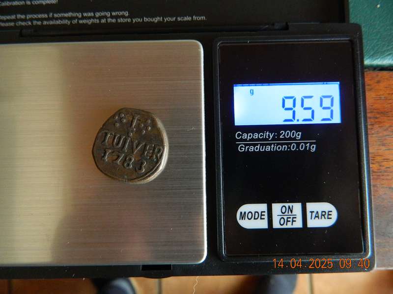 UNION OF SOUTH AFRICA.     -   1 TUIVER COIN  -  1783  -  JAN VAN RIEBEECK REPLICA