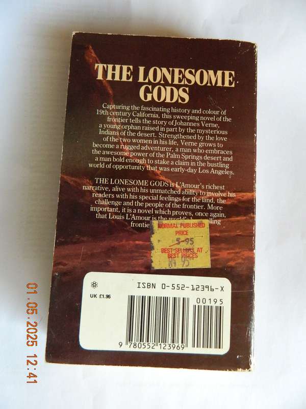 WESTERNS -  LOUIS L'AMOUR -  THE LONESOME GODS