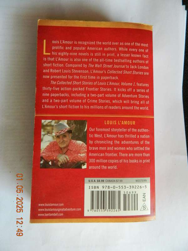 COLLECTED SHORT STORIES -  LOUIS L'AMOUR -  VOLUME ONE  -  ( 35 STORIES)