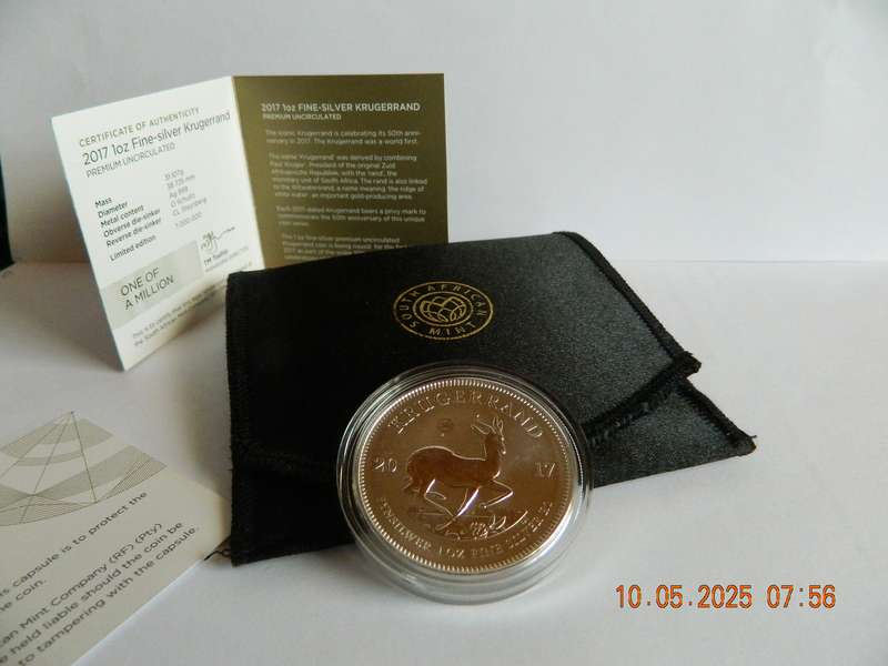 2017  -  1 OZ.  FINE-SILVER KRUGERRAND COIN