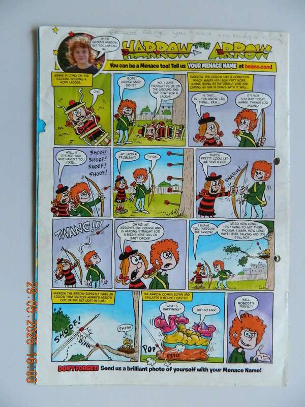 THE BEANO  -  COMIC  -  SOFT COVER
