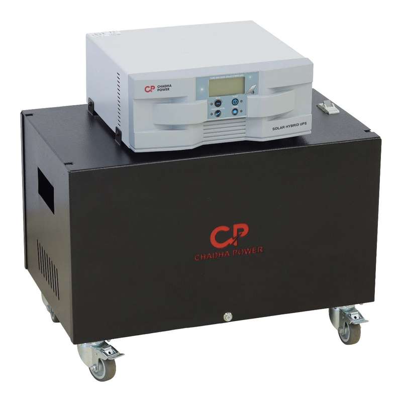 Chadha Power Pure Sine Wave Solar Hybrid UPS/Inverter with Trolley and 1 x Battery