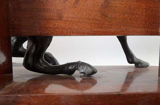 BRONZE HORSE WITH PADDOCK , ONE PART OF BOOKENDS
