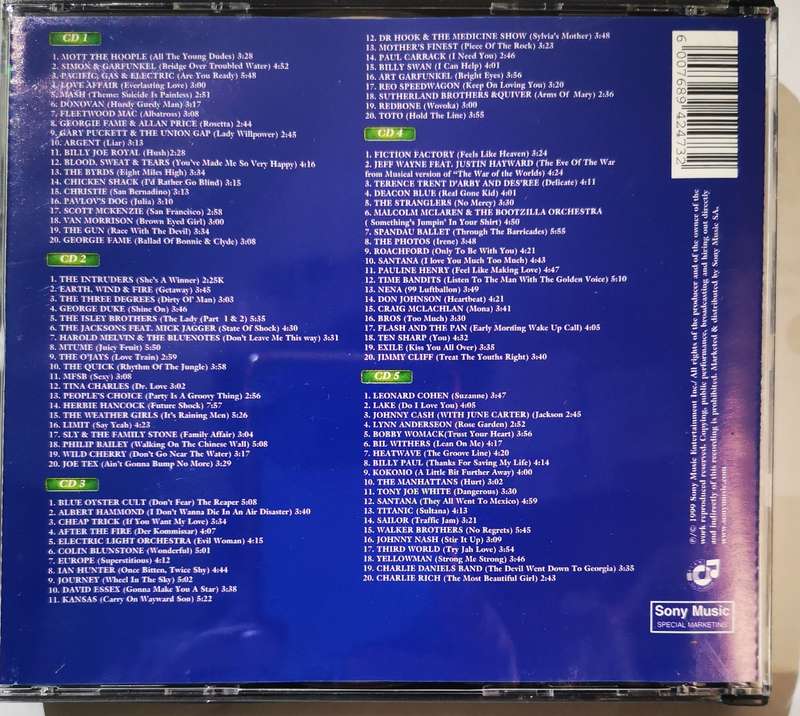 100 Pop Hits - Original Artists (5-CD Box Set)