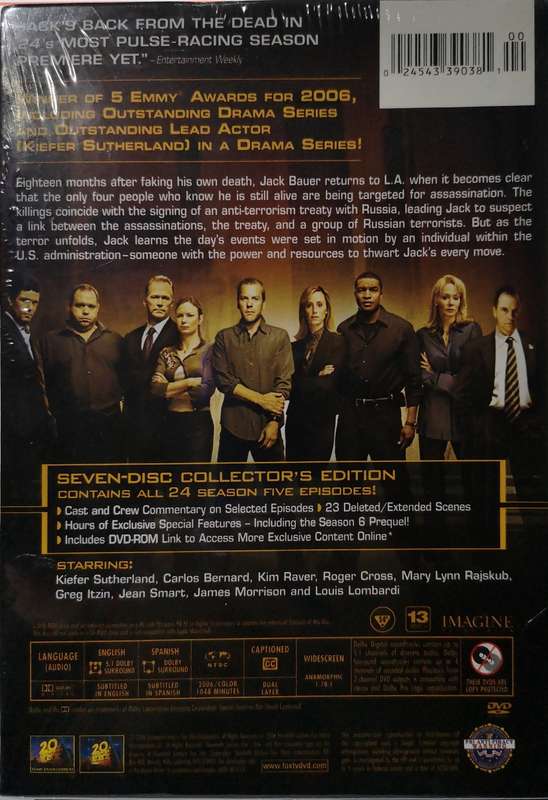 24 - SEASON 5 (DVD) [New!]