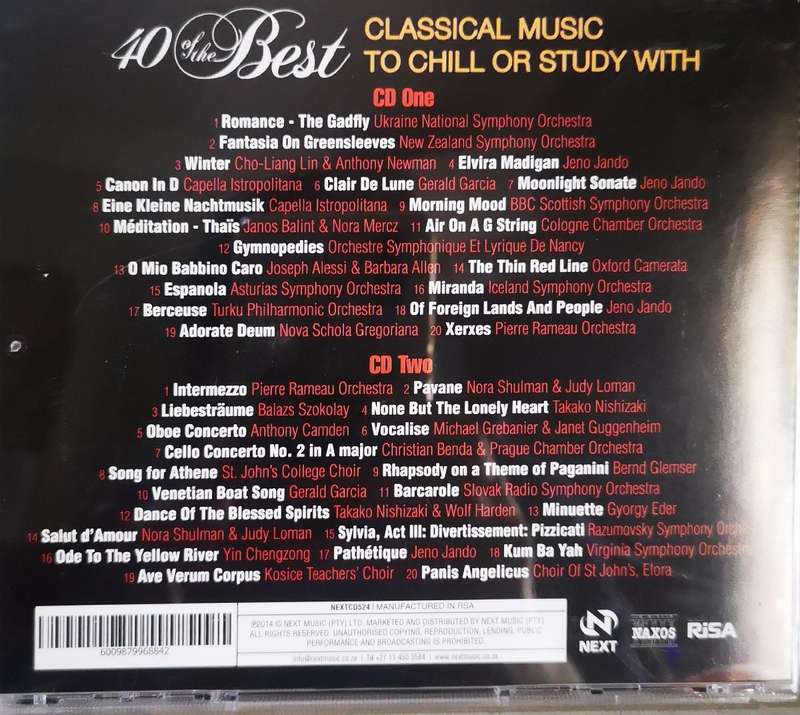 40 Of The Best - Classical Music to Chill or Study With (2-CD)