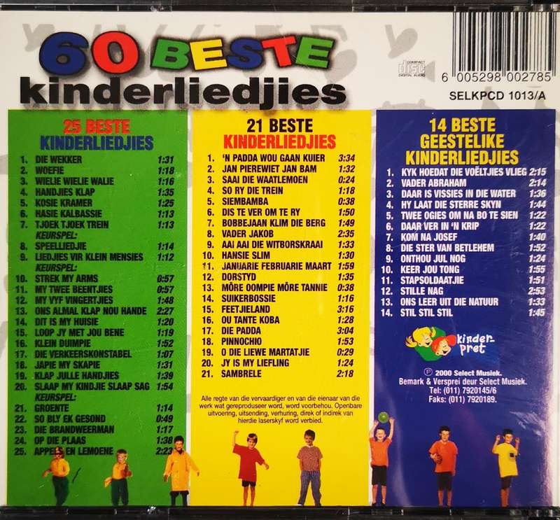 60 Beste Kinderliedjies Volume 1 (3-CD)