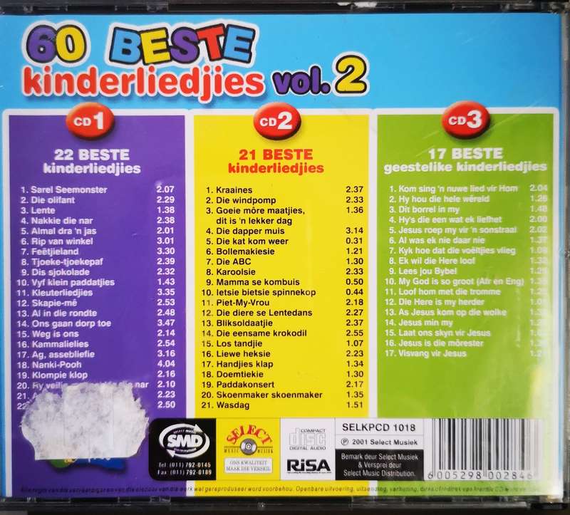 60 Beste Kinderliedjies Volume 2 (3-CD)