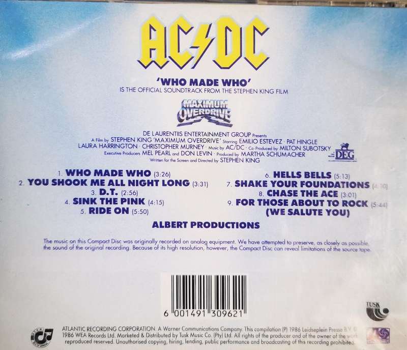 AC/DC - Who Made Who (CD)