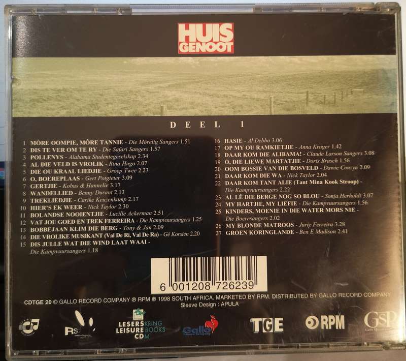 Afrikaanse Volksliedjies Vol 1 (CD) [New]