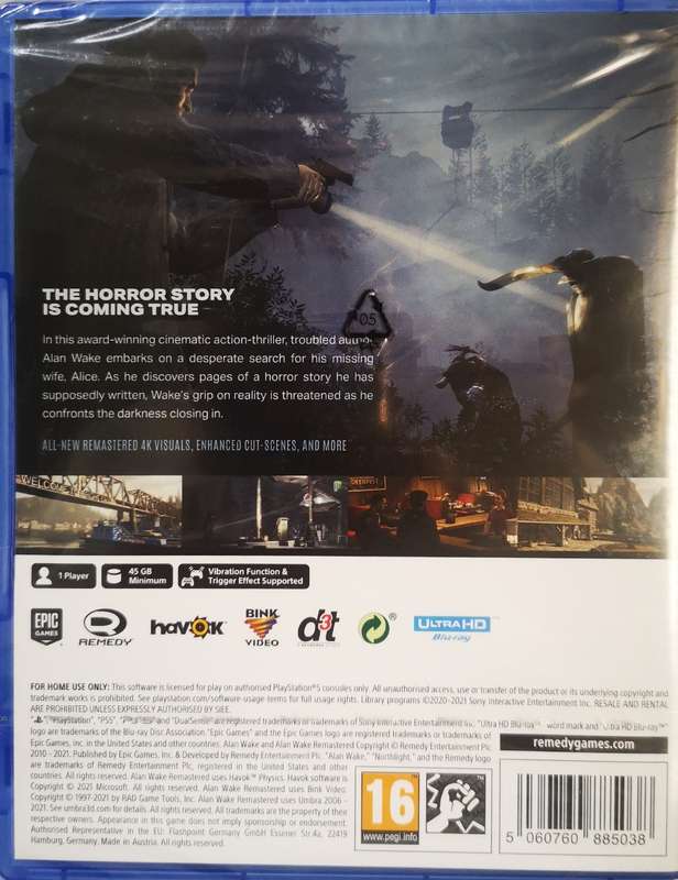 Alan Wake - Remastered (PS5) [New]