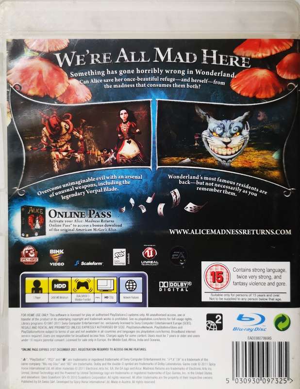 Alice - Madness Returns (PS3)