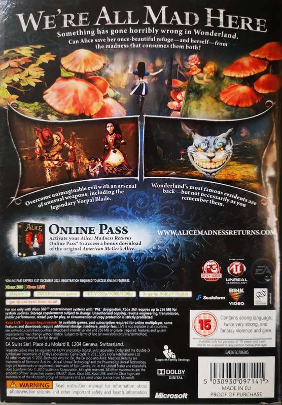 Alice - Madness Returns (XBOX 360)