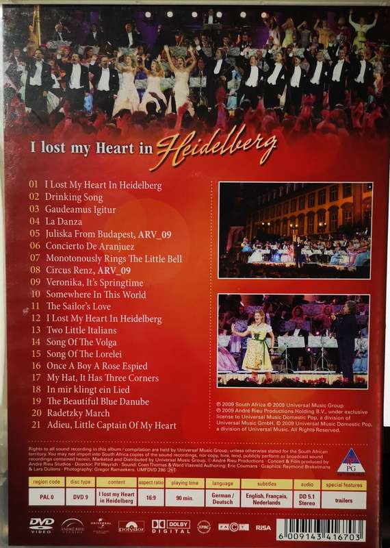 Andre Rieu - I lost my Heart in Heidelberg (2009) (DVD)