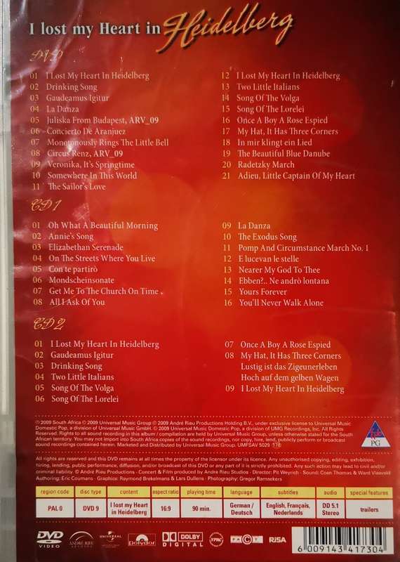 Andre Rieu - I lost my Heart in Heidelberg (2009) (2 CD+1 DVD)