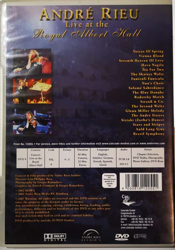 Andre Rieu - Live at the Royal Albert Hall (2002) (DVD)