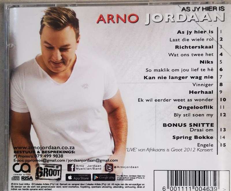 Arno Jordaan  - As Jy Hier Is (CD)