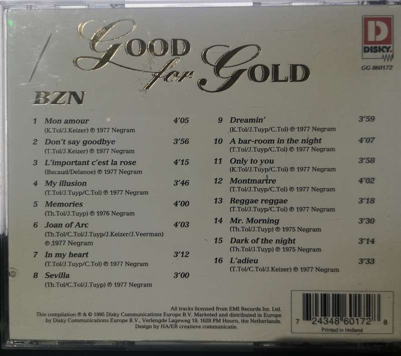 BZN - Good For Gold (CD)