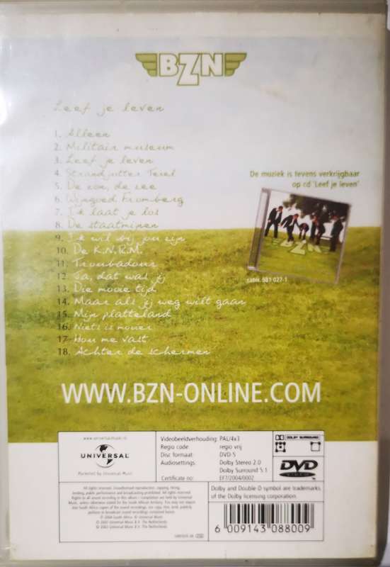 BZN - Leef Je Leven (DVD)