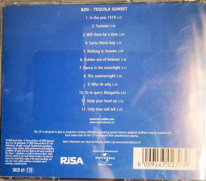 BZN - Tequila Sunset (CD)