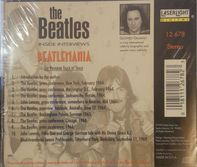 The Beatles - Inside Interviews: Beatlemania (CD) [New]