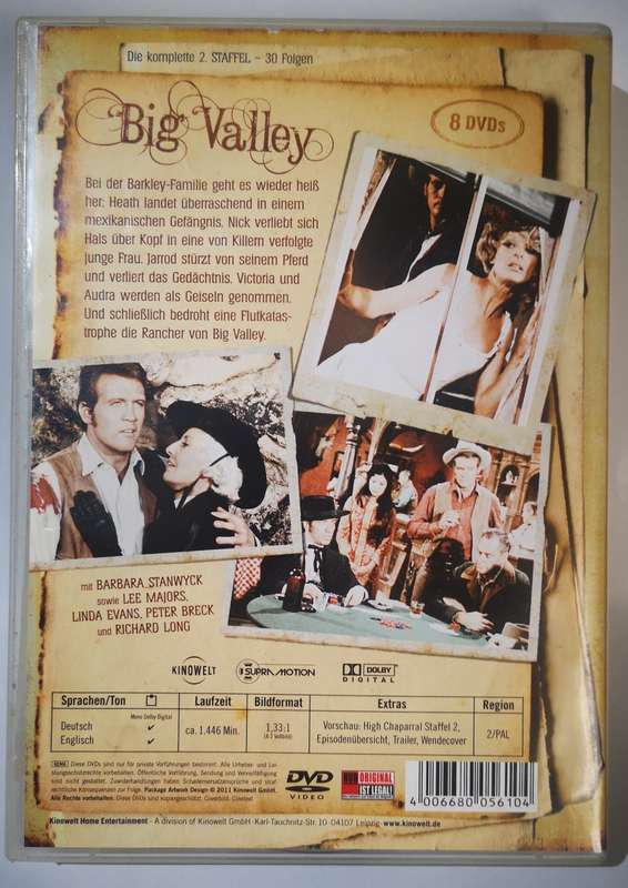 Big Valley - Season 2 (with Lee Majors) (8-DVD)