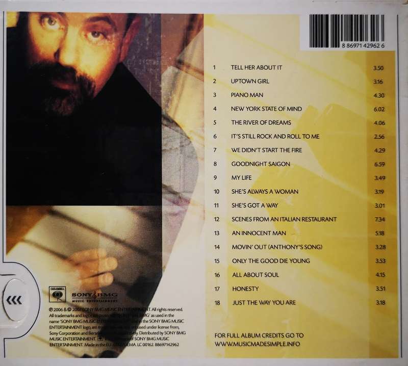 Billy Joel - Piano Man - The Very Best Of (Digipack CD)