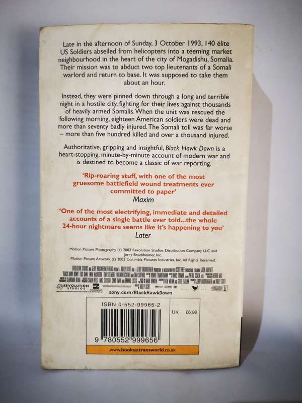 Black Hawk Down - By Mark Bowden (Book)