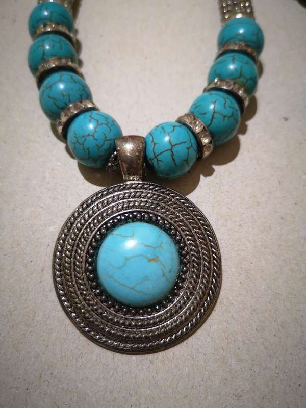 Blue Veined Turquoise-look Fasion Set