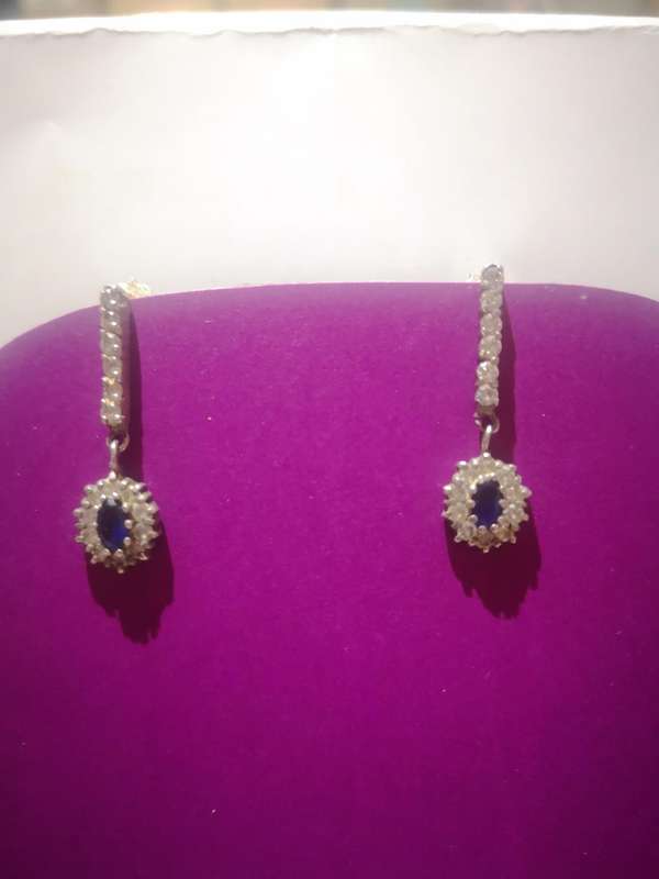Blue and Clear Cubic Zirconia Set