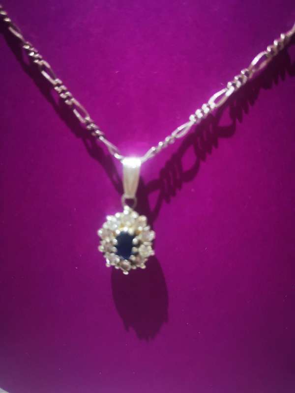 Blue and Clear Cubic Zirconia Set
